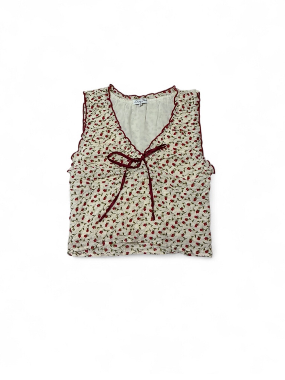 🌹White & Red floral blouse 🌹